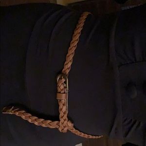 Vegan braided faux leather belt